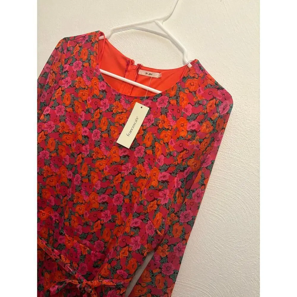 Francesca’s Collection Floral Mini Dress Size XL - Picture 6 of 9
